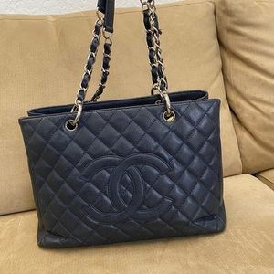 Authentic Chanel Caviar Shopping Tote